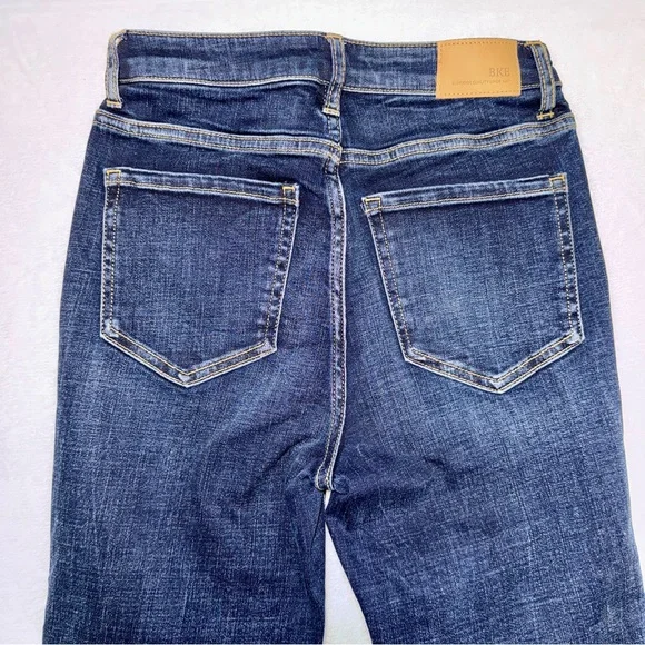 BKE Billie Slim-Fit High Rise Bootcut Jeans - Deep Blue - Picture 4 of 10